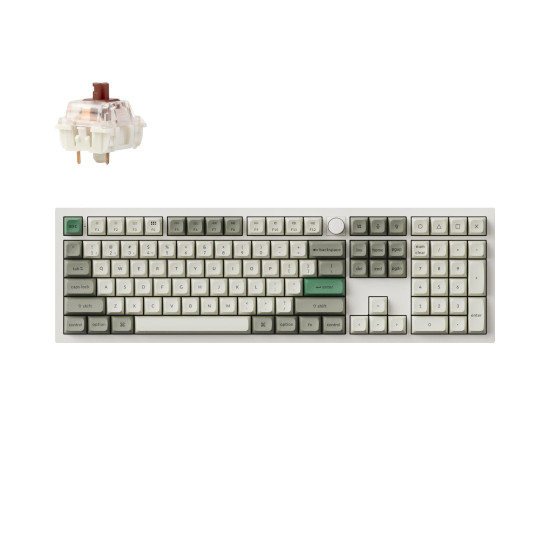 Wireless Mechanical Keyboard Keychron Q6 MAX Gateron Jupiter Brown Switch - Shell White