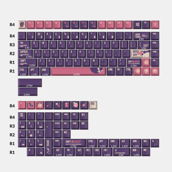 Капачки за механична клавиатура Keychron Cherry Profile Dye-Sub PBT Full Keycap Set - Lunar White Капачки за механична клавиатура Keychron Cherry Profile Dye-Sub PBT Full Keycap Set - Lunar White