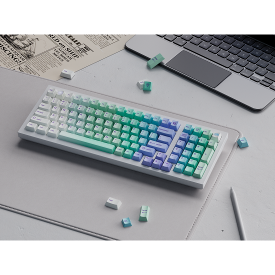 Капачки за механична клавиатура Keychron Cherry Profile Dye-Sub PBT Full Keycap Set - Cloud and Snow Капачки за механична клавиатура Keychron Cherry Profile Dye-Sub PBT Full Keycap Set - Cloud and Snow