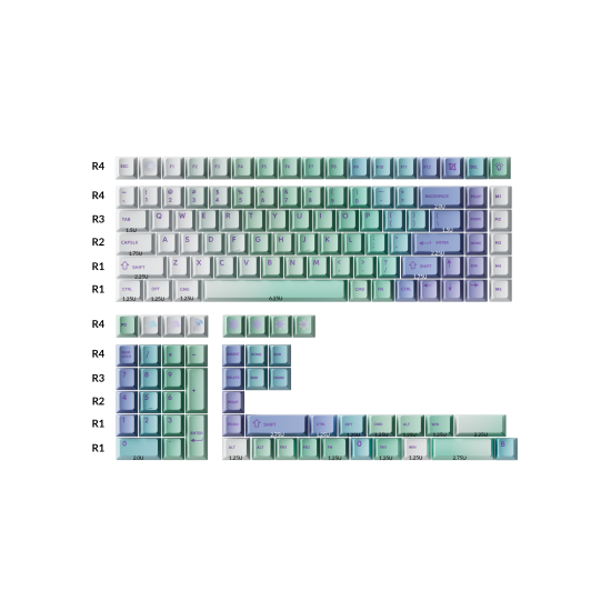 Капачки за механична клавиатура Keychron Cherry Profile Dye-Sub PBT Full Keycap Set - Cloud and Snow Капачки за механична клавиатура Keychron Cherry Profile Dye-Sub PBT Full Keycap Set - Cloud and Snow