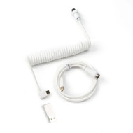 Cable Keychron Coiled Aviator Cable Angled USB-C - White Cable Keychron Coiled Aviator Cable Angled USB-C - White