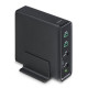 Hama 4-Port Charging Stn, Fast Charger, 2x USB-C, 2x USB-A, PD, 60 W, blk Hama 4-Port Charging Stn, Fast Charger, 2x USB-C, 2x USB-A, PD, 60 W, blk