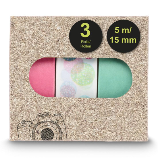 Hama Masking Tapes II, 1.5x500 cm, Various Motifs in Sets of 3 Hama Masking Tapes II, 1.5x500 cm, Various Motifs in Sets of 3