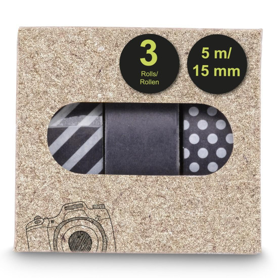 Hama Masking Tapes II, 1.5x500 cm, Various Motifs in Sets of 3 Hama Masking Tapes II, 1.5x500 cm, Various Motifs in Sets of 3
