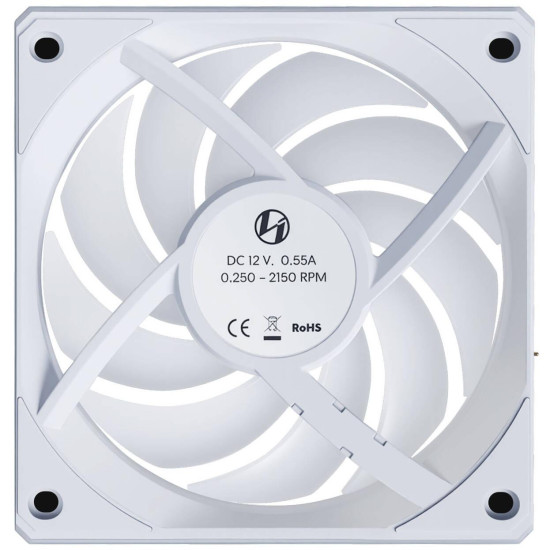 Вентилатор Lian Li UNI FAN CL Wireless ARGB PWM Reverse - 120 mm Бял