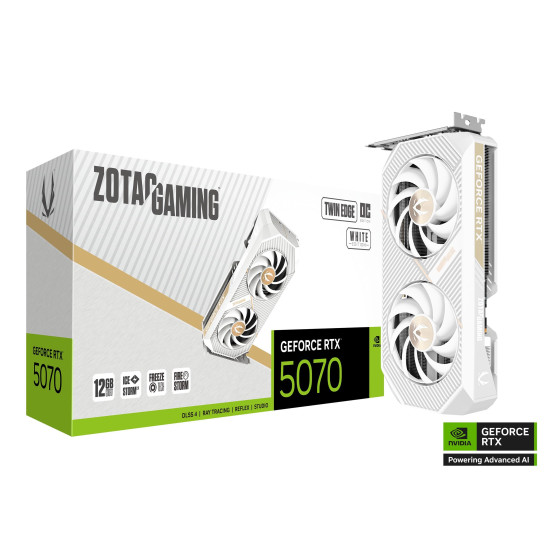 Видео карта ZOTAC GAMING RTX 5070 Twin Edge OC White Edition 12GB GDDR7