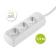 Hama 3-Way Multiple Socket Outlet, with Shutter - Incr. Touch Protect., 1.4 m, white