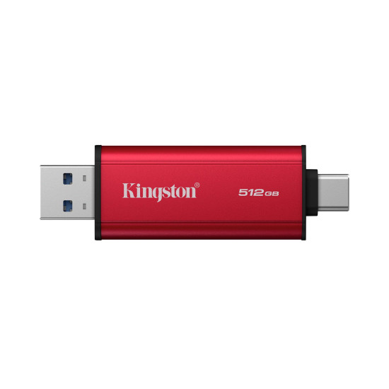 Kingston Dual USB-A/C Portable SSD 512GB - Black/Red