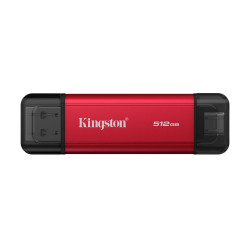 Флаш памет Kingston Dual USB-A/C Portable SSD 512GB - Black/Red