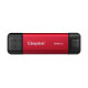 Kingston Dual USB-A/C Portable SSD 512GB - Black/Red
