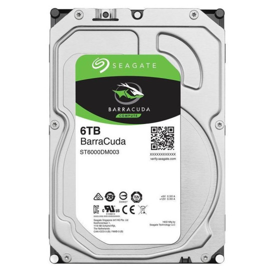 HDD SEAGATE BarraCuda, 6TB, 256MB, 5400 rpm, SATA 3, ST6000DM003