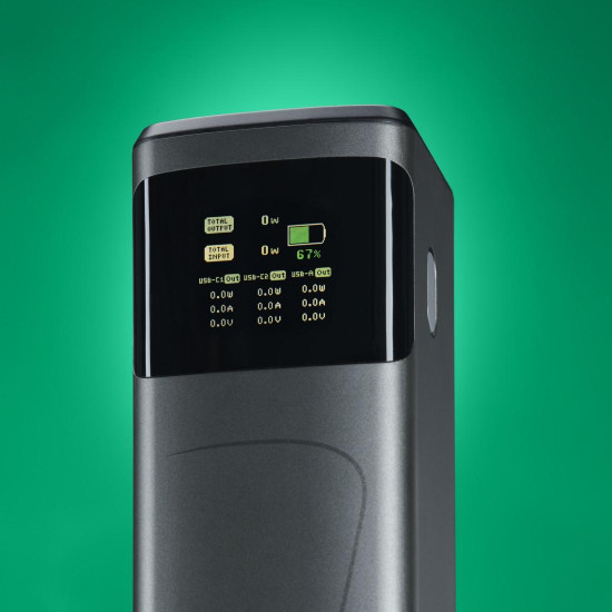 HAMA Външна батерия „High Power“, 200 W, 24000 mAh, 2x USB-C, USB-A, бързо зареждане