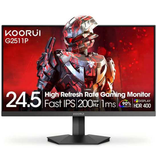 KOORUI 24.5 FHD IPS 200Hz 1ms 16:9 HDMI DP HDR