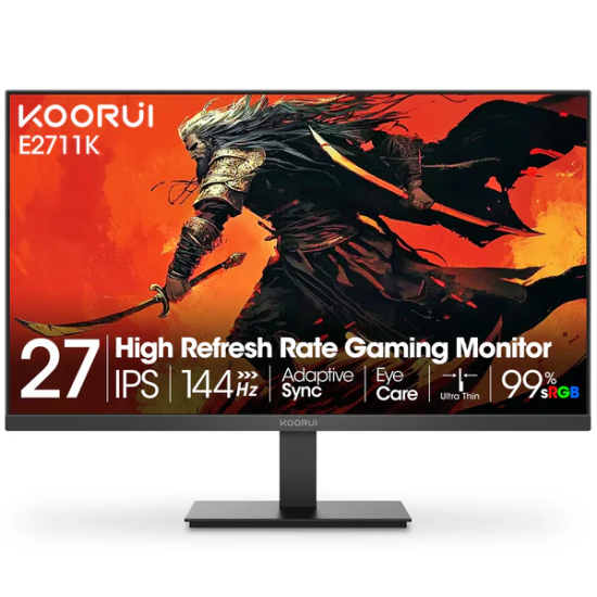 KOORUI 27 FHD IPS 144Hz 5ms 16:9 HDMI D-SUB FREESYNC