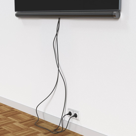 HAMA Магнитен кабелен канал , 90 см, за стенен монтаж, черен