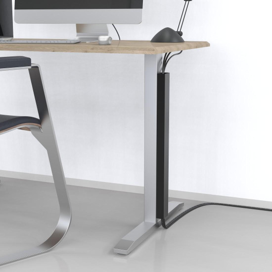 HAMA Магнитен кабелен канал, 55 см, за монтаж на крака на маса, черен