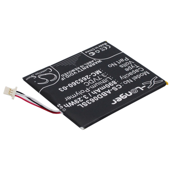 Kindle Battery  AMAZON Kindle 7, Kindle 8 58-000083  3,7V  890mAh LiPo CAMERON SINO