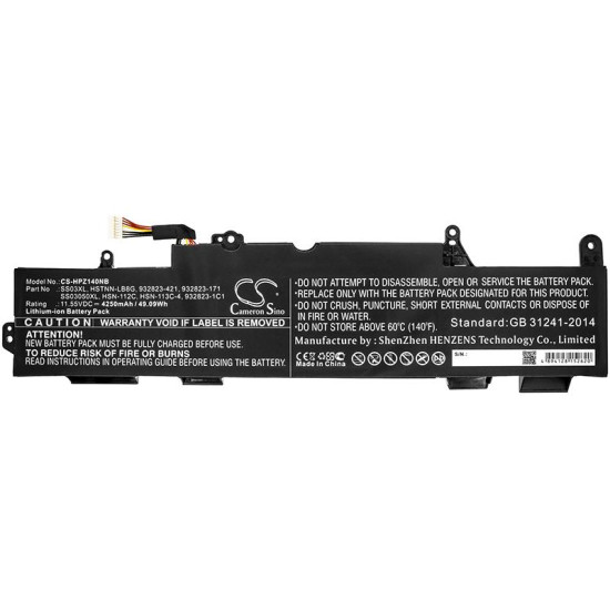 Laptop Battery for HP ELITEBOOK 840 G5 932823-171, HSN-112C  LiIon 11,55V 4250mAh CAMERON SINO