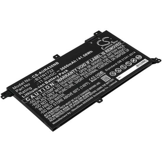 Laptop Battery ASUS  K430FA VivoBook S14 S430FAEB102T  B31N1732 LiIon 11.55V 3600mAh CAMERON SINO