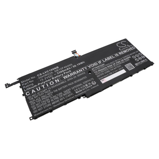 Laptop Battery for LENOVO ThinkPad X1 20FBS0L900, ThinkPad X1 Yoga 20FQA04TAU, 00HW028 LiPo 15.2V 3300 mAh CAMERON SINO