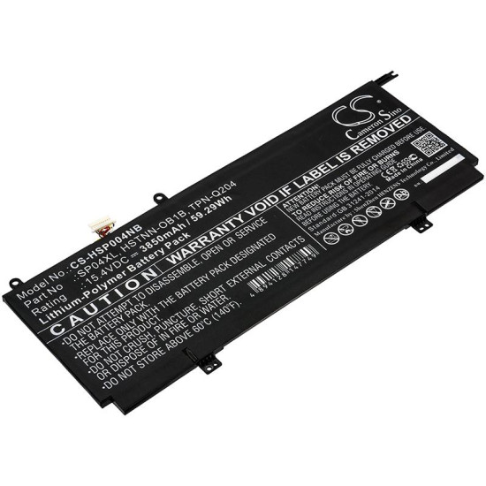 Laptop Battery for HP Spectre X360 13-AP0000NA, HSTNN-OB1B SP04XL LiPo 15.4V 3850 mAh CAMERON SINO