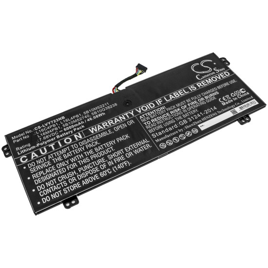 Laptop Battery for LENOVO YG 720-13IKB 80X6006PAU, Yoga 720-13IKB 80X6001QGE, Yoga 730-13IKB, L16C4PB1 LiPo  7.68V 6000mAh  CAMERON SINO
