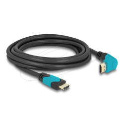 Delock Cable HDMI, 90°, 48 Gbps 8K 60 Hz, 3 м