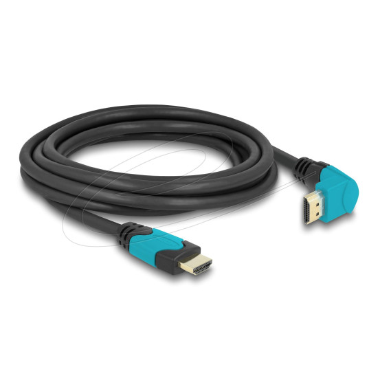 Delock Cable HDMI, 90°, 48 Gbps 8K 60 Hz, 3 м
