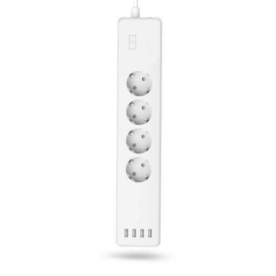Hama Smart WLAN Power Strip, 4-Way, Indiv. Switchable, Overload Prot., 4x USB