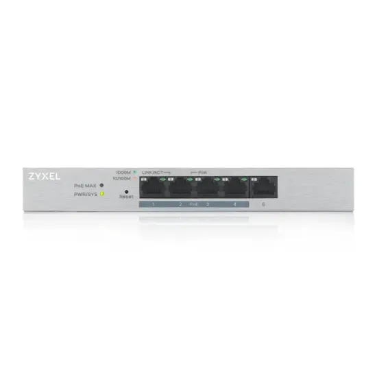 Switch ZyXEL GS-1200-5HPV3, 5-ports, Gigabit, PoE, Web Managed