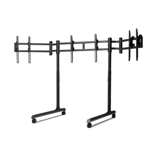 Free Standing Triple Monitor stand Next Level Racing Round Tube