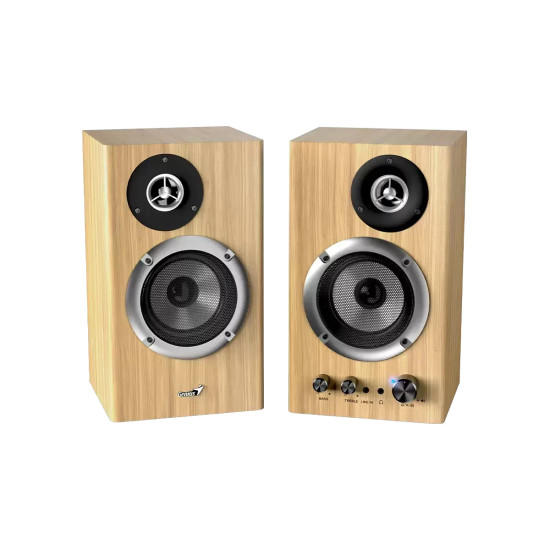 Genius тонколони Speakers 2.0 - SP-HF1812BT - 50W RMS, Bluetooth 5.3, Pine Wood