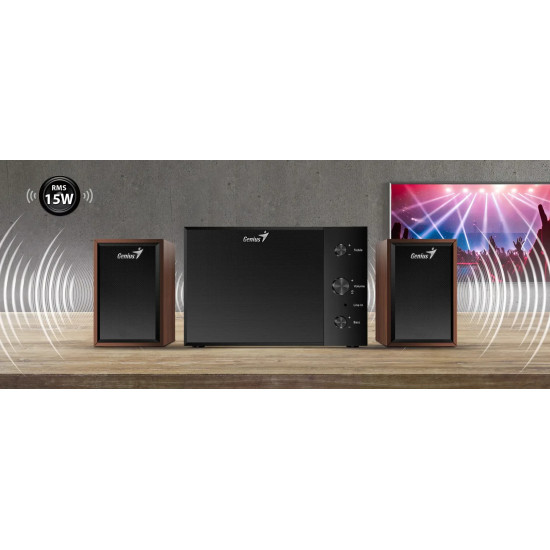 Genius тонколони Speakers 2.1 - SW-2.1 350 - 15W RMS, Black
