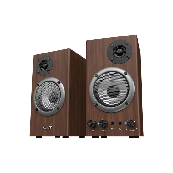 Genius тонколони Speakers 2.0 - SP-HF500B - 16W RMS, 3D Surround, Wood