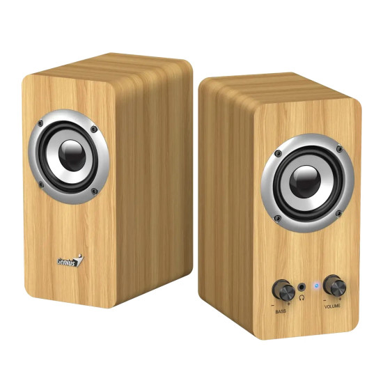 Genius тонколони Speakers 2.0 - SP-HF400 - 10W RMS, Pine Wood