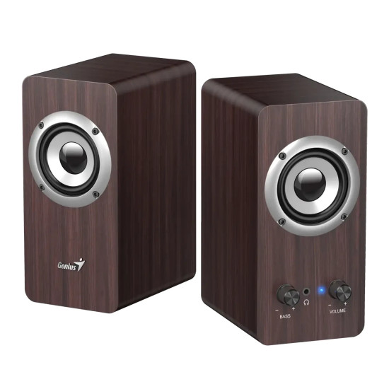 Genius тонколони Speakers 2.0 - SP-HF400 - 10W RMS, Dark Brown