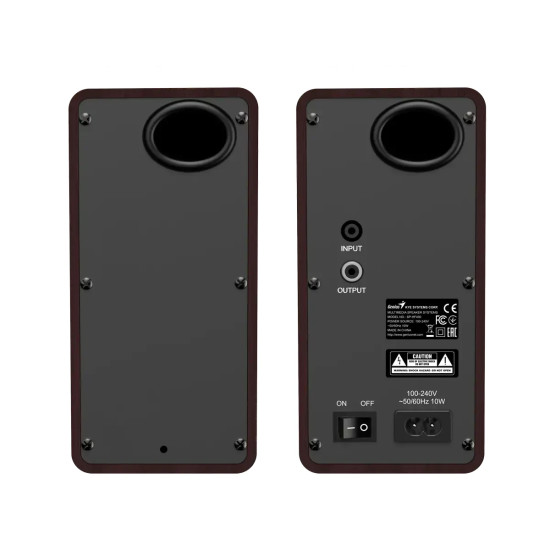 Genius тонколони Speakers 2.0 - SP-HF400 - 10W RMS, Dark Brown