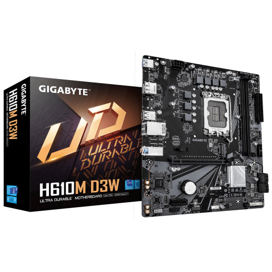 Motherboard GIGABYTE H610M D3W Socket 1700, DDR5, Micro ATX