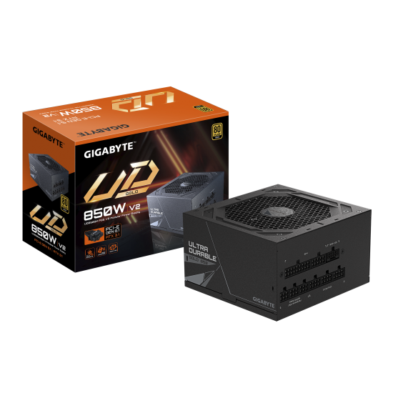 Power Supply Gigabyte P850GM PG5 V2, 850W, 80+ GOLD, Modular, PCIe 5.1 Ready