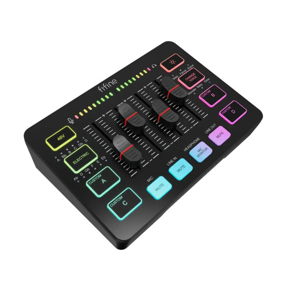 Аудио Миксер FIFINE SC3 RGB Audio Interface - Black