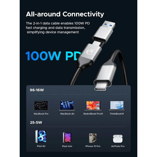 Orico външна кутия за диск Storage - Case - M.2 NVMe M key - USB-C/A, 20Gbps, Built-in Air Cooling, Aluminium - OUM2-G20-SV