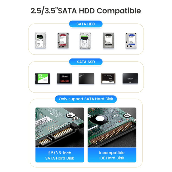 Orico докинг станция Storage - HDD/SSD Dock - 2 BAY Offline Clone 2.5/3.5 USB-C/USB-A - DD28C3-C