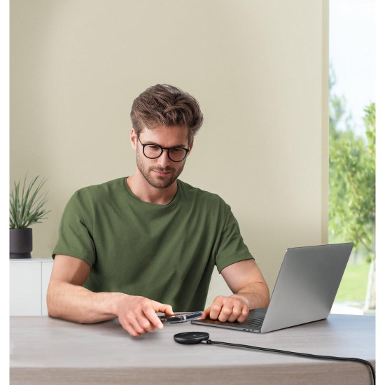 Hama Wireless Qi2 charger, inductive fast charging at the desk etc., 15 W