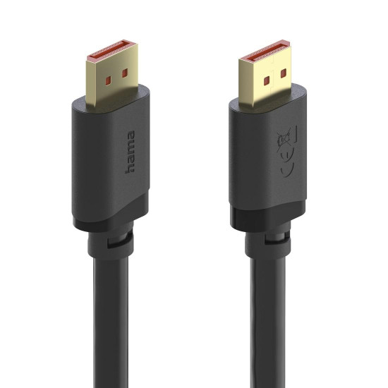 Hama DisplayPort Cable, DP 2.1, Ultra-HD 16K, 80 Gbit/s, 2 m