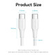 Vention Кабел USB 2.0 Type-C to Type-C - 1M White 3A Fast Charge - TAXWF