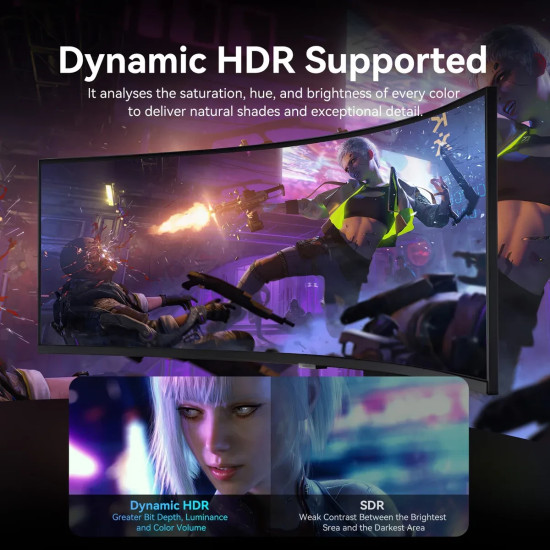 Vention Кабел Cable - Display Port v2.1 DP M / M Black 16K@60Hz, 1M - HGBHF