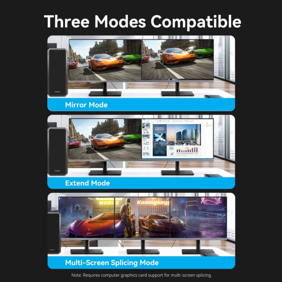 Vention Кабел Cable - Display Port v2.1 DP M / M Black 16K@60Hz, 1M - HGBHF