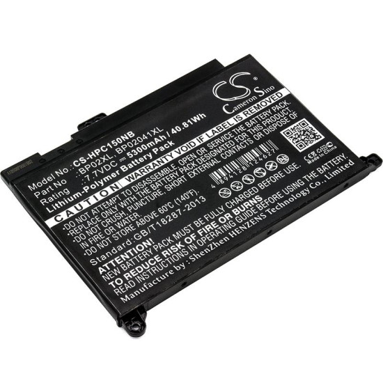 Laptop Battery for HP PAVILION 15-AU003TU, Pavilion 15-AU139TX HSTNN-LB7H TPN-Q172  LiPo 7.7V  5300 mAh CAMRON SINO