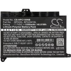 Laptop Battery for HP PAVILION 15-AU003TU, Pavilion 15-AU139TX HSTNN-LB7H TPN-Q172  LiPo 7.7V  5300 mAh CAMRON SINO