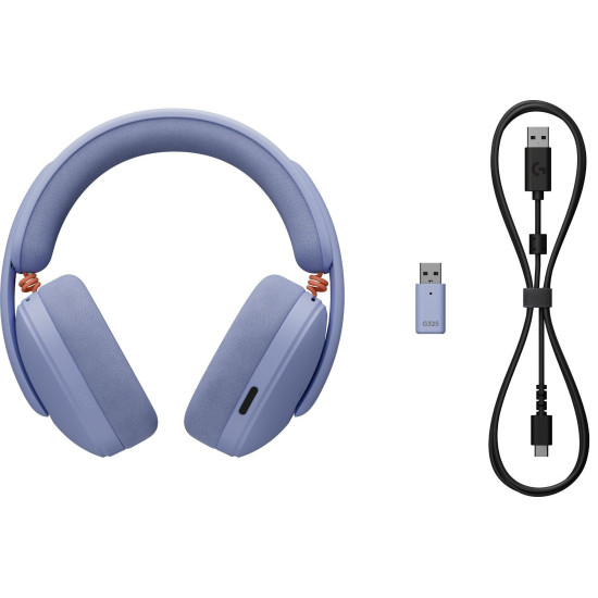 Геймърски слушалки Logitech G325 Ligthspeed Wireless, Микрофон, Лилав